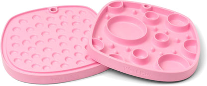 West Paw Seaflex Bubbles Feast Mat – All-in-One, Slow Feeder, Lick Mat – Encourages Foraging & Food Exploration - Engages Picky Eaters & Slow Feeding - Versatile – Easy to Clean, Non-Toxic - Tropic