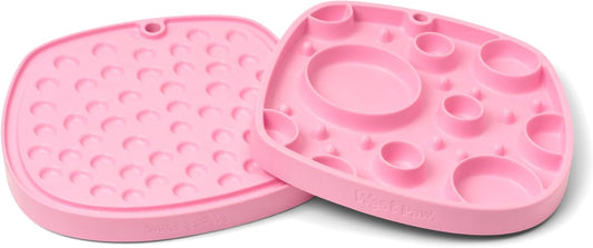 West Paw Seaflex Bubbles Feast Mat – All-in-One, Slow Feeder, Lick Mat – Encourages Foraging & Food Exploration - Engages Picky Eaters & Slow Feeding - Versatile – Easy to Clean, Non-Toxic - Tropic