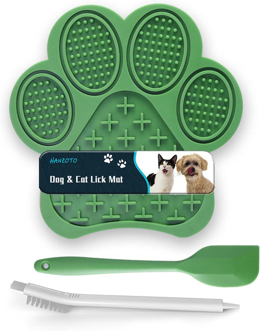 Lick Mat for Dogs and Cats, Premium Lick Pad with Suction Cups,Dog Slow Feeder Dowl Mat for Bathing Grooming Nailing Trimming, Food-Grade, Non-Toxic (Pink)