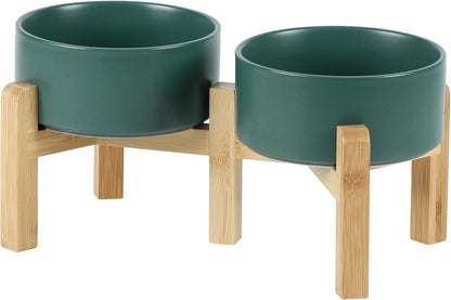 Havniva 8.3” Dog Bowls Elevated Ceramic Dog Food and Water Bowl, Raised Dog Water Bowl with Stand Non-Slip Rubber Base Large Capacity Feeding Pet Food Bowl for Large Dogs