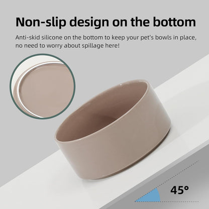 Havniva 8.3inch Ceramic Raised Dog Bowl with Stand, Elevated Dog Bowls for Large Breed Dog Food and Water Bowl Non-Slip Dog Dish Large Capacity Feeding Pet Water Bowl