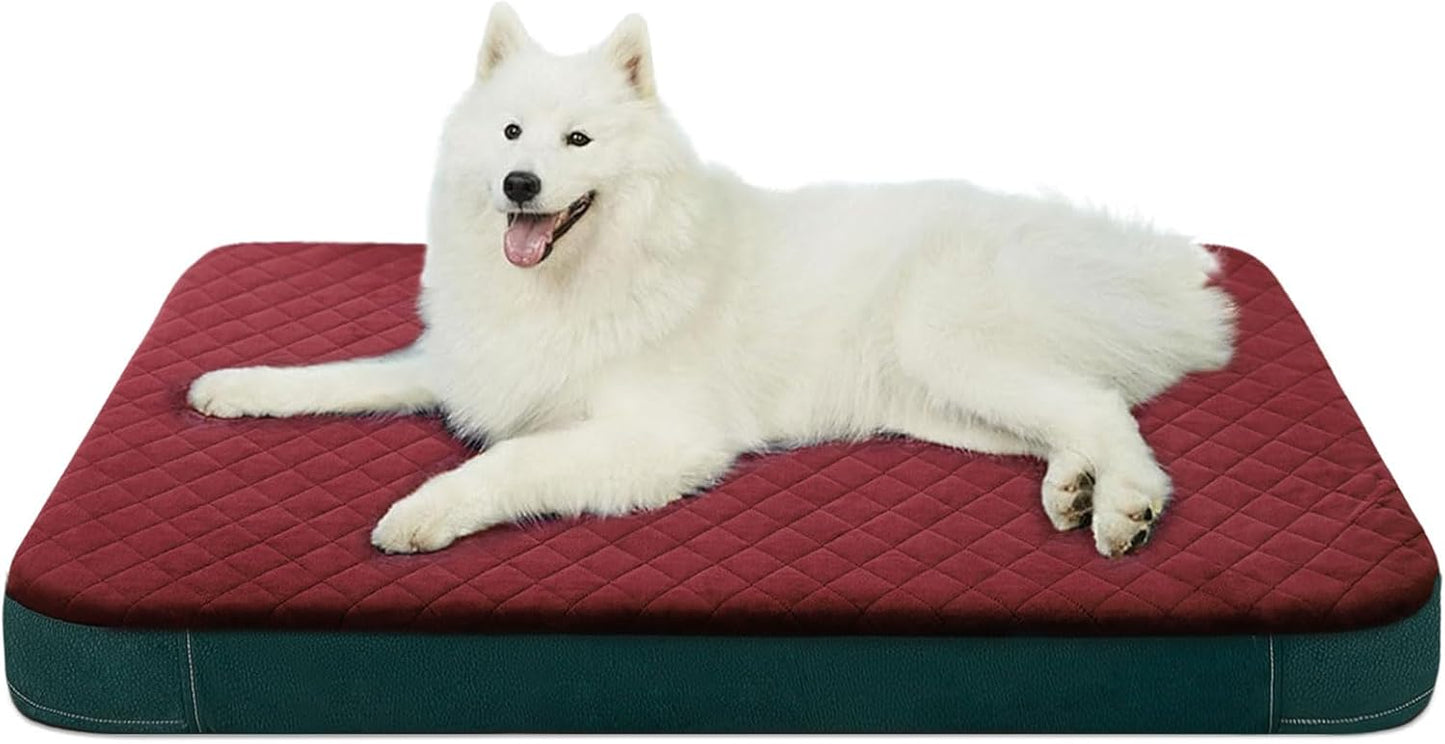 Large Dog Bed, High Density Foam, Good Resilience for Enough Cushion to Large Dogs Such as Great Dane, 47 * 39 Inches Widen Pet Bed, Non Slip Bottom with Removable Washable Cover