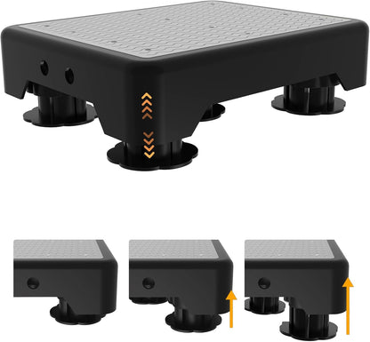 Adjustable Step Stool for Adults, Noctilucent Bed Step Stools, 660 LBS Capacity Non-Slip Safety Step Platform Indoor and Outdoor for Seniors and Kids, Wide Step Stools Elderly Assistance at Night