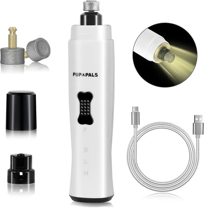 Dog Nail Grinder with 5 LED Shadow Free Light, Dog Nail Trimmer Protect Pet Paws from Over Grinding with 2 Speed Super Power Motor for Small, Medium and Large Dogs & Cats Paws Grooming