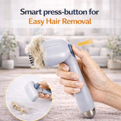 Self Cleaning Dog Brush for Shedding – Undercoat Rake for Dogs & Cats, Deshedding & Dematting Tool with Dual Stainless Steel Teeth, Removes Loose Fur for Thick & Double Coats
