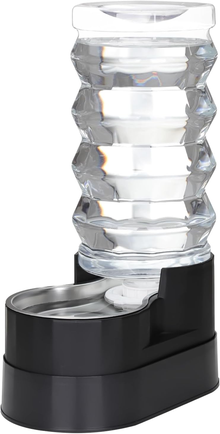 RIZZARI 8L Elevated Pet Water Dispenser – Stainless Steel Gravity Waterer with Auto-Refill Design for Medium and Large Dogs & Senior Pets -Comfortable Drinking Height for Living Rooms,Multi-Pet Homes