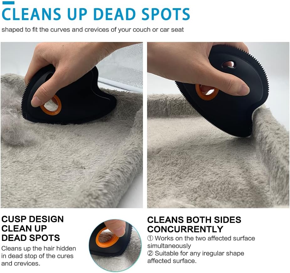 Mini Pet Hair Remover Detailer for Couch Dog Cat Hair Remover 3 Cleaning Modes to Get Rid of The Stubborn Pet Fur Brush for Auto Detailing Couch, Furniture, Lint, Carpet, Seat Couch, Home Fabric