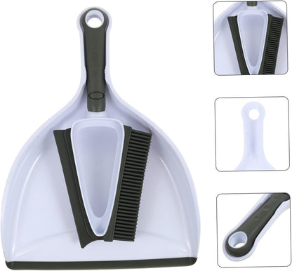 Outanaya Pet Hair Removal Dust Removal Set 2-in-1 Brush Dustpan Pet Rake for Carpet Hair Collector