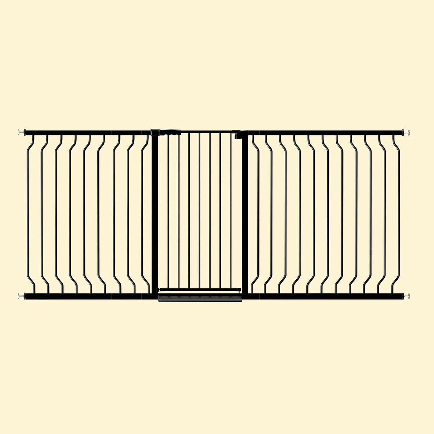 ALLAIBB White 40.55" Extra Tall Wide 57.48-73.62" Baby Gate Pressure Mounted Walk Through Child Kids Safety Toddler Tension Pet Dog Gates with Extension for Doorways Kitchen