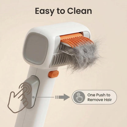 2-IN-1 Pet Self-Detangling & Grooming Comb, Professional Undercoat Rake & Dematting Brush for Dogs & Cats, Gentle on Long or Short Hair, Effortlessly Removes Mats, Tangles & Loose Fur (1PC)