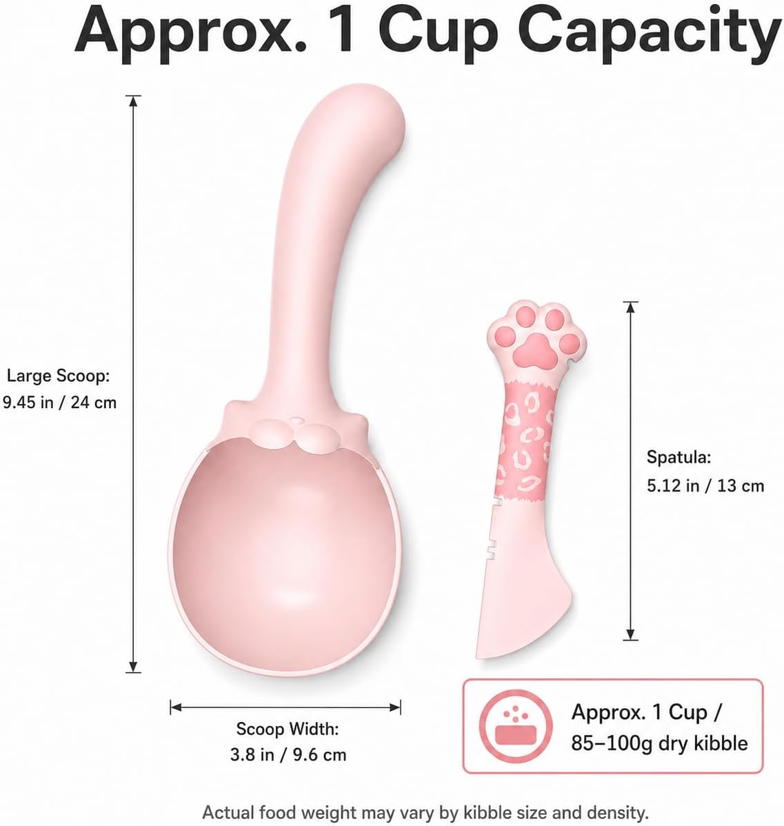 Meow&Woof Cover for Pet Can Food/Cat Wet Food Spoon/Lid for Dog Cans/Cute Paw Shape One Lid One Spoon Pack (Gray)