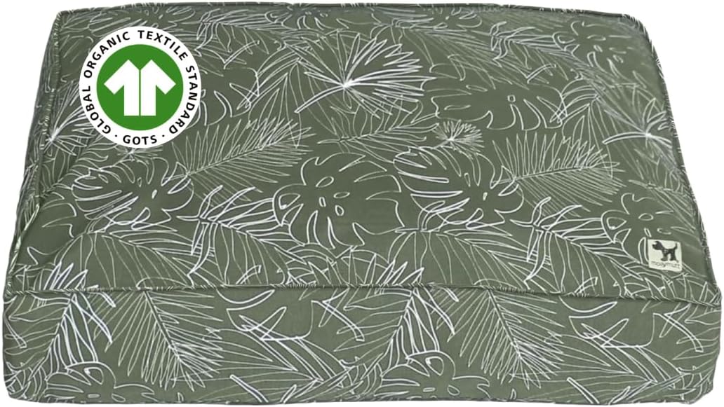 Molly Mutt Medium to Large Dog Bed Cover- Forever Young Print - Measures 27”X36”X5’’ - 100% Cotton - Durable - Breathable - Sustainable - Machine Washable Dog Bed Cover (Dd82b)