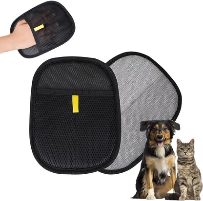 Pet Hair Removal Glove for Cats & Dogs- Reusable Electrostatic Pet Hair Glove, Magic Brush Pet Hair Remover Tool for Laundry, Couch, Carpet, Car Seat (1pcs-Black)