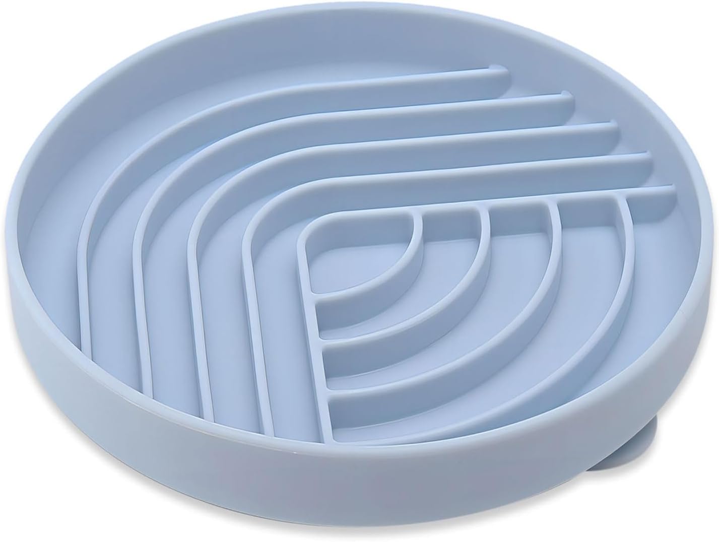 Lick Mat for Dogs, Silicone Slow Feeder Licking Mat with Non-Slip Suction Cups, Freeze-Friendly Lick Bowl for Enrichment Play, Anxiety Relief & Keeps Busy (8.0" x 1.4" Light Blue)