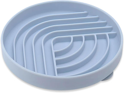 Lick Mat for Dogs, Silicone Slow Feeder Licking Mat with Non-Slip Suction Cups, Freeze-Friendly Lick Bowl for Enrichment Play, Anxiety Relief & Keeps Busy (8.0" x 1.4" Light Blue)