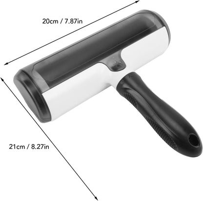 Zunate Pet Hair Remover Roller for Couch and Carpet, Reusable Lint Removal Tool with 17cm Wide Bidirectional Brush Head for Clothing and Furniture, Black Tool (Gray)