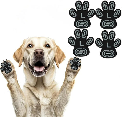 24pcs Paw Pads for Dogs Traction – Self Adhesive Paw Grips for Senior Dogs, Anti-Slip Disposable Paw Protector Pads for Hardwood Floors, Comfortable & Secure Fit (Black, XL)