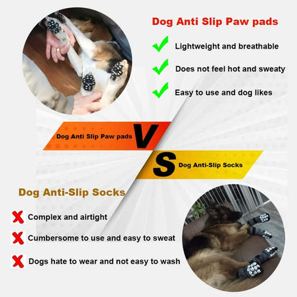 VALFRID Dog Paw Anti-Slip Grips to Keeps Dogs from Slipping On Hardwood Floors,Best for Summer Hot Pavement,Self Adhesive Resistant Dog Shoes Booties Socks Replacement XXL 24 Pieces