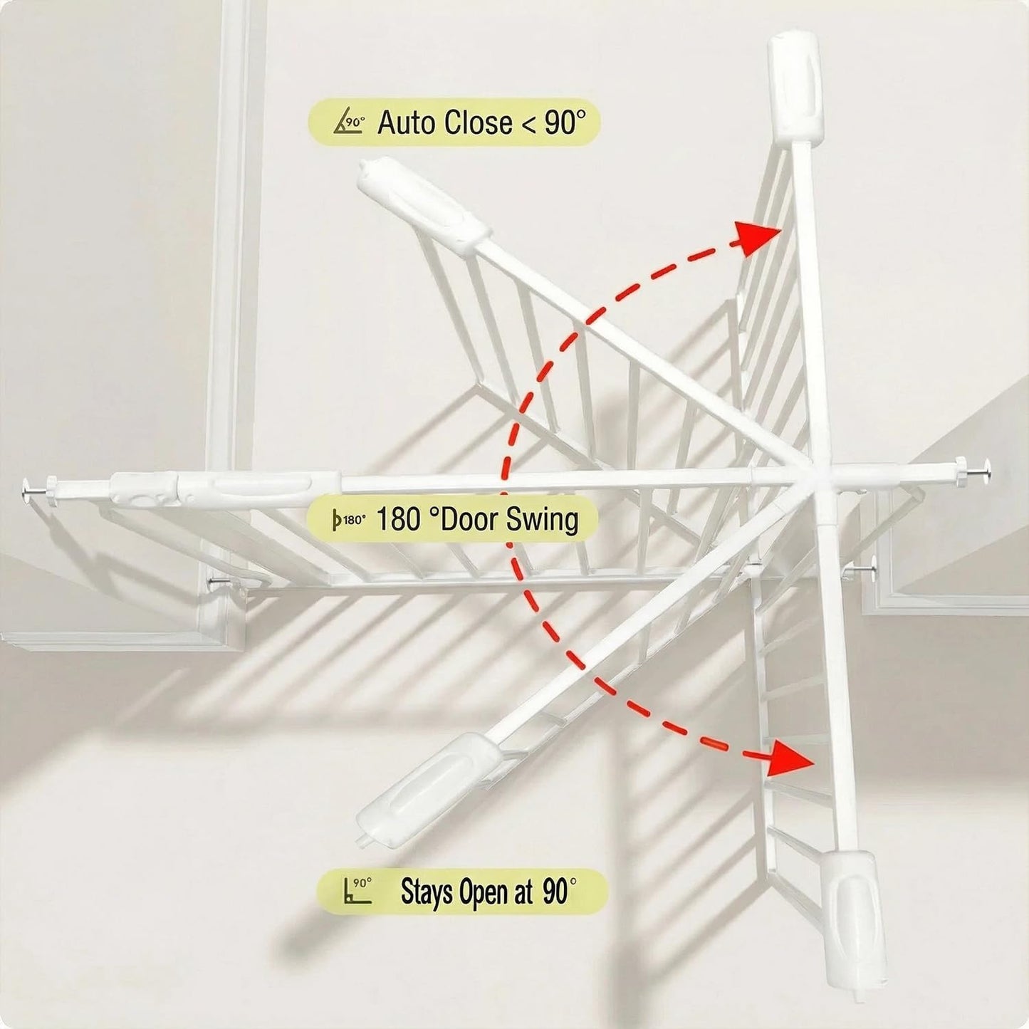 Extra Wide 76.4-81 Inch Large Baby Gates for Stairs, Doorways - No Drilling, Pressure Mounted Pet Gates for Kids & Dogs