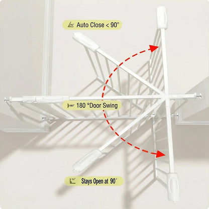 Extra Wide 76.4-81 Inch Large Baby Gates for Stairs, Doorways - No Drilling, Pressure Mounted Pet Gates for Kids & Dogs