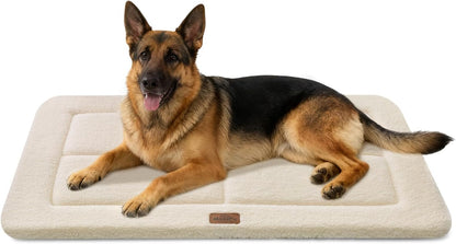 Reversible Dog Crate Pad Bed for Medium Dogs,Washable & Non-Slip Kennel Pet Mat, High Density Foam and Soft Fleece Cat Bed for Indoor & Outdoor Use, 35" x 23", Dark Gray