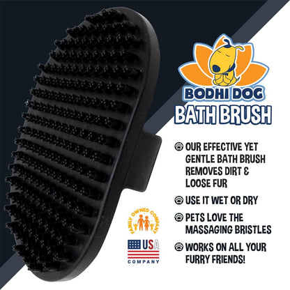 Bodhi Dog Shampoo Brush - Pet Grooming & Bath Supplies for Dogs and Cats - Bath Brush for Long & Short Hair - Premium Scrubber for Shower, Bathing & Massage (One Pack, Blue)