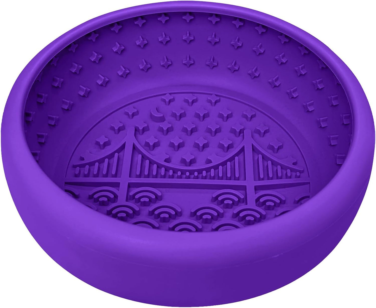 Dog Lick Bowl, BPA Free Silicone Slow Feeder Licking Mat with Strong Suction for Dog, Non-Slip Freeze Licking Bowl for Anxiety Relief & Boredom, Dishwasher(Blue, Large)