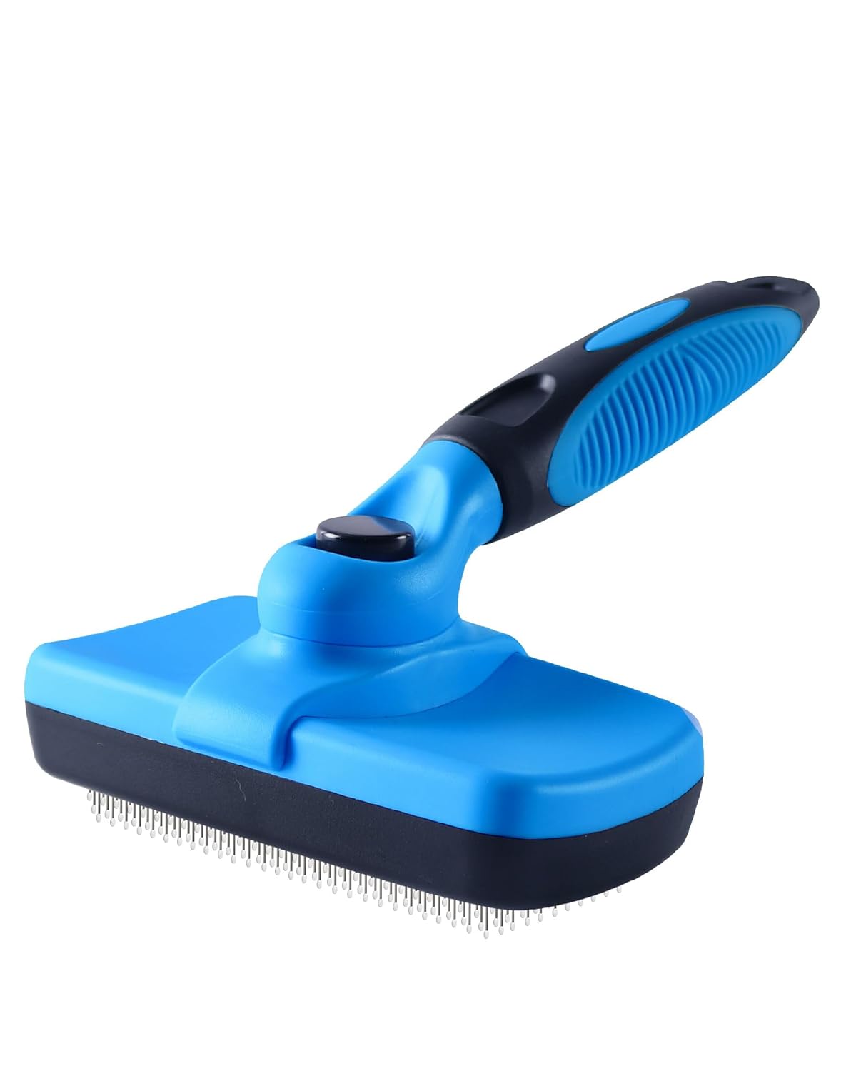 Self Cleaning Shedding Brush - Skin Friendly Grooming Tool for Dogs, Cats, and Puppies, Deshedding and Hair Removal for Long and Short Haired Pets (Green)