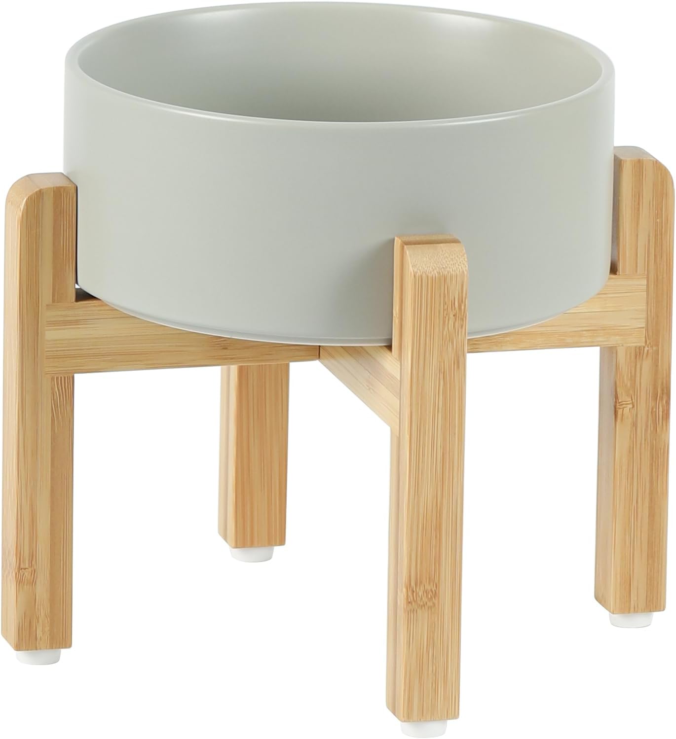 Havniva 8.3” Dog Bowls Elevated Ceramic Dog Food and Water Bowl, Raised Dog Water Bowl with Stand Non-Slip Rubber Base Large Capacity Feeding Pet Food Bowl for Large Dogs