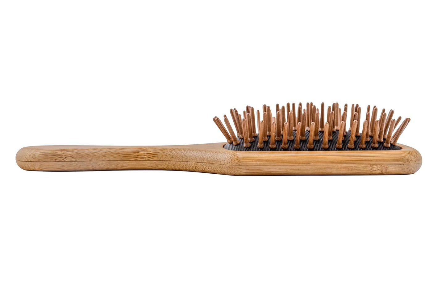 Doggy Style Bamboo Dog Brush for Medium and Large Dogs, Deshedding and Detangling Pet Grooming Brush with Pin Bristles, Ergonomic Handle, Rubber Cushion, Plastic-Free 9.5 Inch