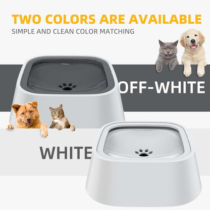 Dog Drinking Bowl, No-Spill Slow Feeder Water Bowl for Dogs and Cats with Floating Disk - Splash-Proof Design for Travel, Ideal for Small Dogs and Messy Drinker