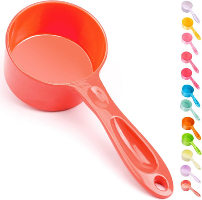 SUPERDESIGN 1 Cup Dog Food Scoop for Container Melamine Measuring Scoop for Dogs Cats Birds and Rabbits Pet Food Feeding Scoop Dishwasher Safe - Yellow