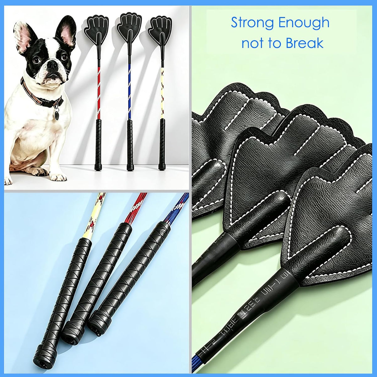 2 Pack 17" Lightweight Dog Training Stick Pole, Puppy Training Tools Whip with Anti-Slip Handle, Outdoor and Indoor Exercise Interactive Dog Pole for Small Medium Dogs