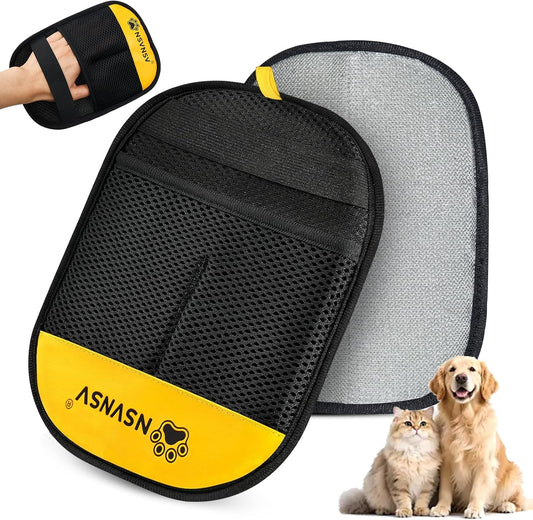 NSVNSV Pet Hair Removal Glove for Dog and Cat, Reusable Pet Hair Remover, Magic Brush Pet Hair Removal Tool, Pet Grooming Gloves for Couch, Clothing, Carpet, Furniture, Car Seats, Blue, 1pcs