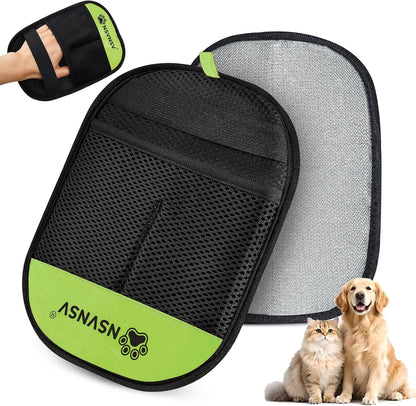 NSVNSV Pet Hair Removal Glove for Dog and Cat, Reusable Pet Hair Remover, Magic Brush Pet Hair Removal Tool, Pet Grooming Gloves for Couch, Clothing, Carpet, Furniture, Car Seats, Blue, 1pcs