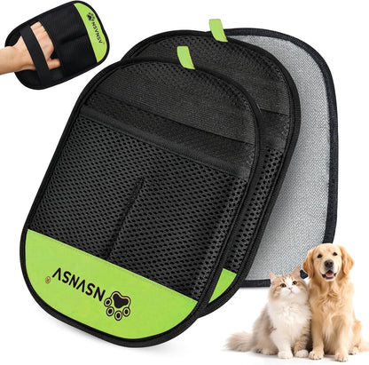 NSVNSV Pet Hair Removal Glove for Dog and Cat, Reusable Pet Hair Remover, Magic Brush Pet Hair Removal Tool, Pet Grooming Gloves for Couch, Clothing, Carpet, Furniture, Car Seats, Blue, 1pcs