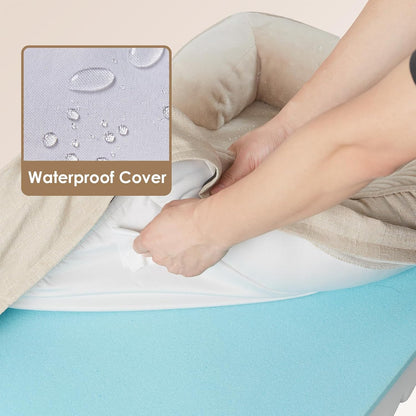 Orthopedic Extra Large Dog Bed, Waterproof Washable XL Pet Bed 44" | Non-Slip Bottom and Egg-Crate Polyurethane Foam Big Dog Couch Bed with Washable Removable Cover, Grey