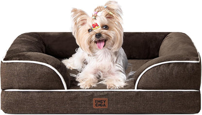Orthopedic Extra Large Dog Bed, Waterproof Washable XL Pet Bed 44" | Non-Slip Bottom and Egg-Crate Polyurethane Foam Big Dog Couch Bed with Washable Removable Cover, Grey
