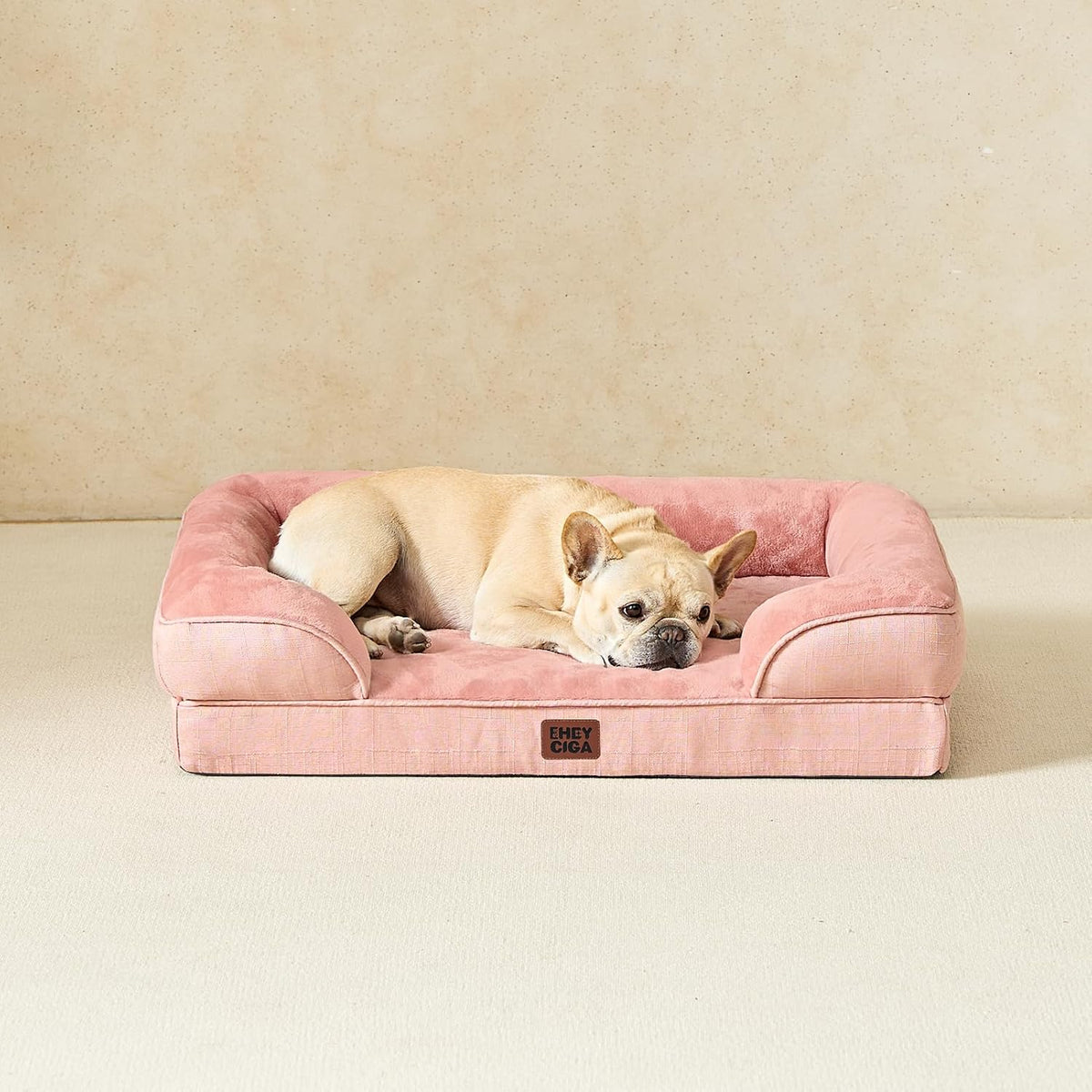 Orthopedic Extra Large Dog Bed, Waterproof Washable XL Pet Bed 44" | Non-Slip Bottom and Egg-Crate Polyurethane Foam Big Dog Couch Bed with Washable Removable Cover, Grey