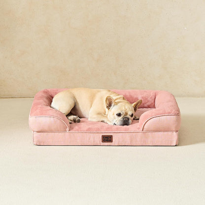Orthopedic Extra Large Dog Bed, Waterproof Washable XL Pet Bed 44" | Non-Slip Bottom and Egg-Crate Polyurethane Foam Big Dog Couch Bed with Washable Removable Cover, Grey