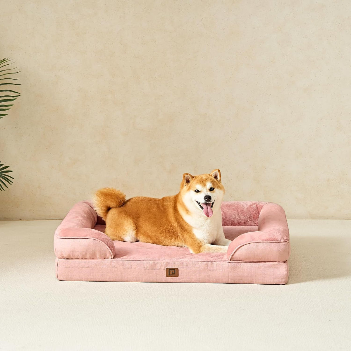 Orthopedic Extra Large Dog Bed, Waterproof Washable XL Pet Bed 44" | Non-Slip Bottom and Egg-Crate Polyurethane Foam Big Dog Couch Bed with Washable Removable Cover, Grey