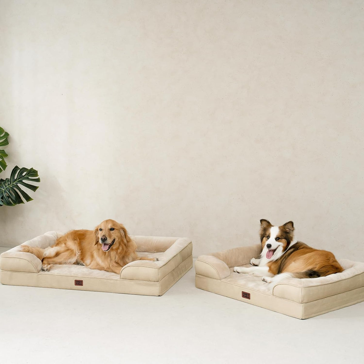 Orthopedic Extra Large Dog Bed, Waterproof Washable XL Pet Bed 44" | Non-Slip Bottom and Egg-Crate Polyurethane Foam Big Dog Couch Bed with Washable Removable Cover, Grey