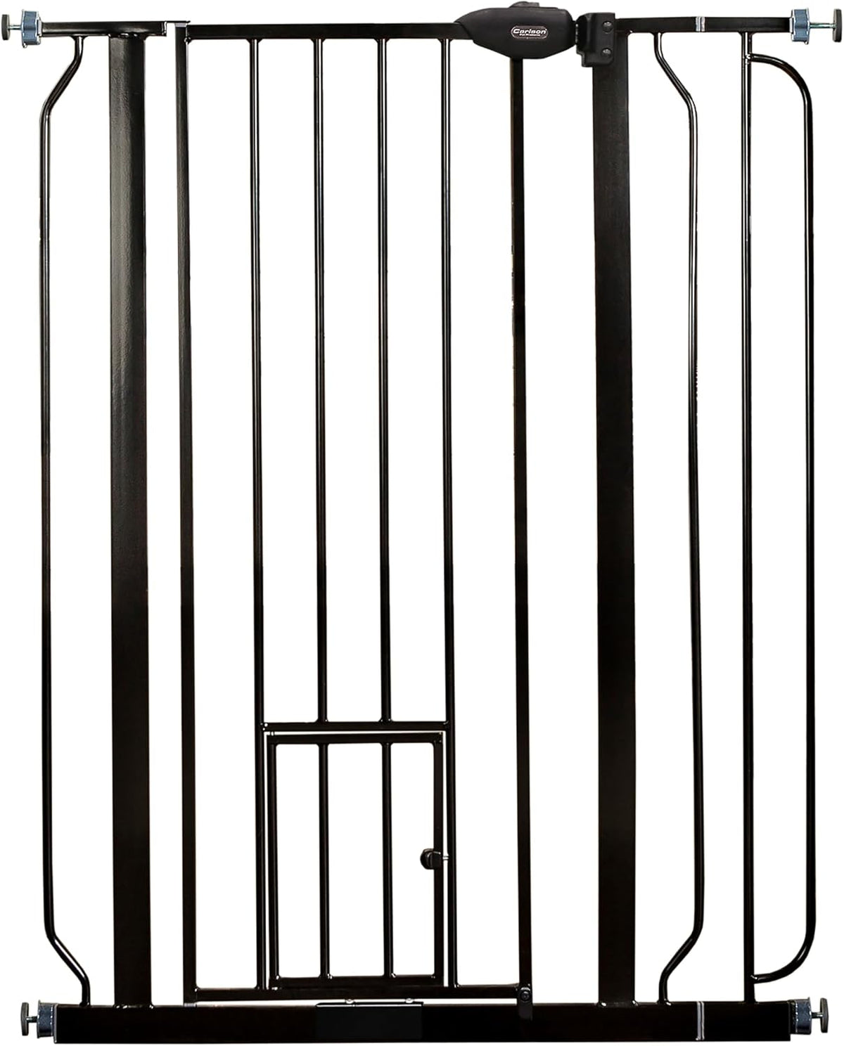 Carlson 29.5–36.5” Extra Wide Dog Gate with Small Pet Door, Walk-Through Pressure Mounted Metal Indoor Pet Safety Gate, Tested and Trusted by Pet Parents, American Designed, American Owned