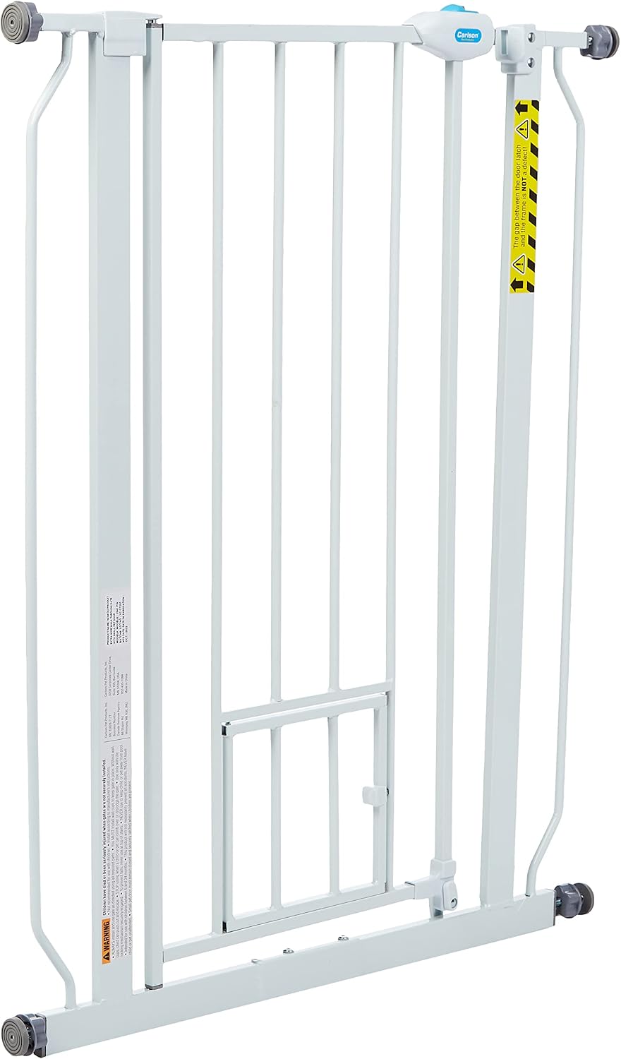 Carlson 29.5–36.5” Extra Wide Dog Gate with Small Pet Door, Walk-Through Pressure Mounted Metal Indoor Pet Safety Gate, Tested and Trusted by Pet Parents, American Designed, American Owned
