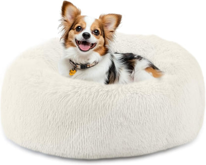 39 inch Calming Dog Bed, Donut Dog Bed for Large Sized Dog, Grey