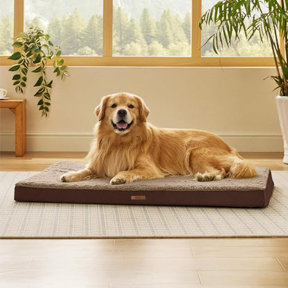 Waterproof Dog Bed Cover Replacement, Large 36x27x3in, Green | 100% Oxford Fabric, For Outdoor and Indoor Use, Machine Washable, Custom Fit for Dog or Cat Pet Mats, Easy Care
