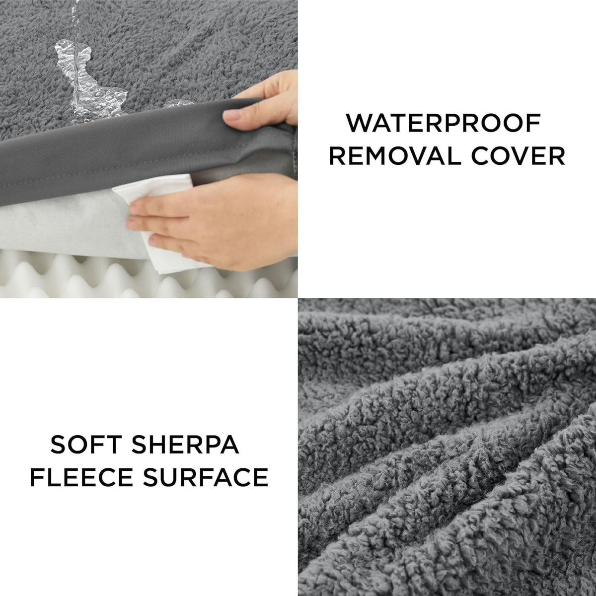Waterproof Dog Bed Cover Replacement, Large 36x27x3in, Green | 100% Oxford Fabric, For Outdoor and Indoor Use, Machine Washable, Custom Fit for Dog or Cat Pet Mats, Easy Care
