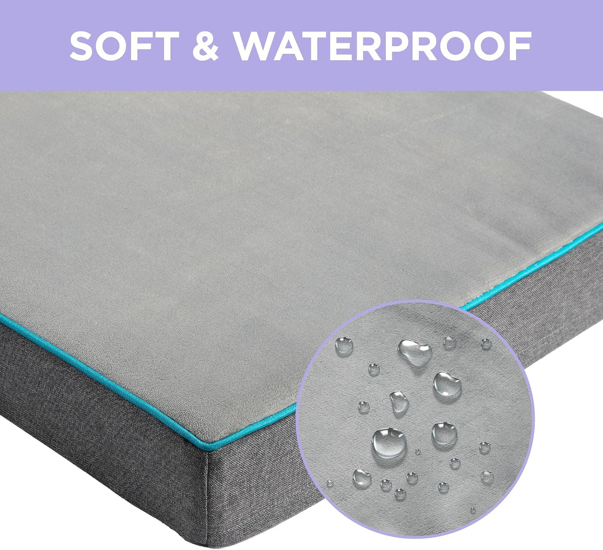 Waterproof Dog Bed Cover Replacement, Large 36x27x3in, Green | 100% Oxford Fabric, For Outdoor and Indoor Use, Machine Washable, Custom Fit for Dog or Cat Pet Mats, Easy Care