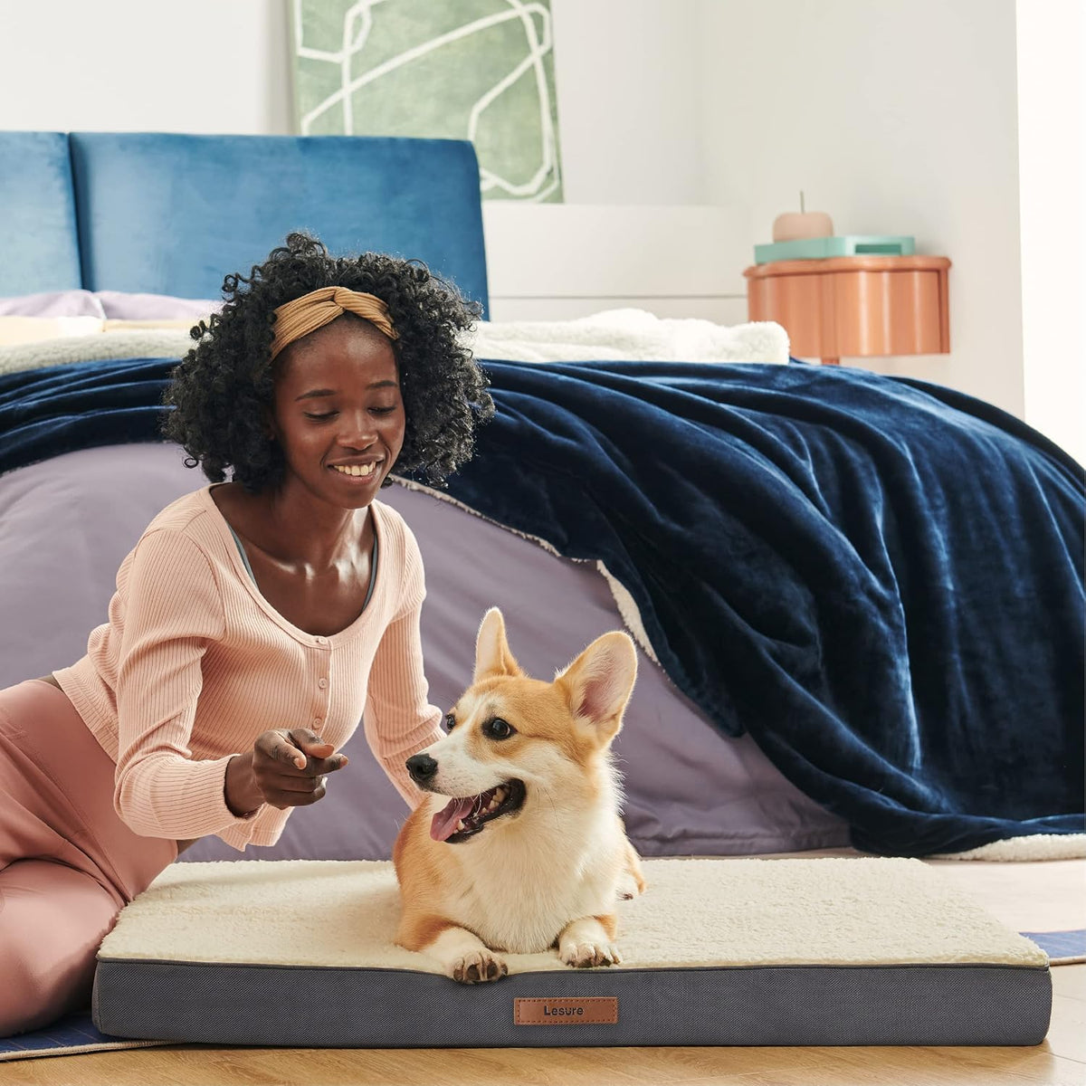 Waterproof Dog Bed Cover Replacement, Large 36x27x3in, Green | 100% Oxford Fabric, For Outdoor and Indoor Use, Machine Washable, Custom Fit for Dog or Cat Pet Mats, Easy Care