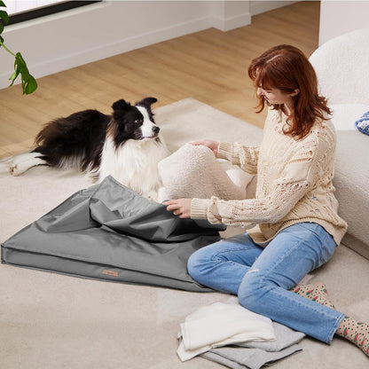 Waterproof Dog Bed Cover Replacement, Large 36x27x3in, Green | 100% Oxford Fabric, For Outdoor and Indoor Use, Machine Washable, Custom Fit for Dog or Cat Pet Mats, Easy Care
